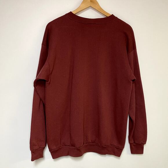 Vintage Cabin Sweatshirt 90s Lakehouse Lake Sweater Red Vtg - Picture 2 of 2